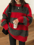 Kukombo Oversized Stripe Pullover Sweater