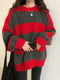 Kukombo Oversized Stripe Pullover Sweater