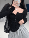 Kukombo Patchwork Long Sleeve Knit Top