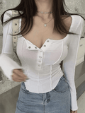 Kukombo Patchwork Long Sleeve Knit Top
