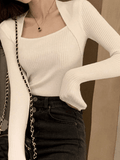 Kukombo Patchwork Rib Knit Sweater