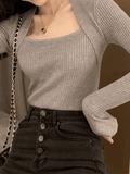 Kukombo Patchwork Rib Knit Sweater
