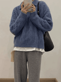 Kukombo Polo Neck Cable Knit Sweater