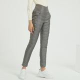Kukombo - Women Duck Down Velvet High Elastic Pants