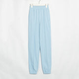 Kukombo - Womens Elastic Waist Cotton Trousers Warm Harem Pants