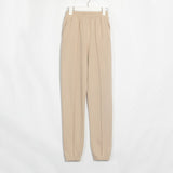 Kukombo - Womens Elastic Waist Cotton Trousers Warm Harem Pants