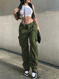 Kukombo - Y2K High Waist Cargo Pants Womens Baggy Pants