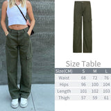 Kukombo - Y2K High Waist Cargo Pants Womens Baggy Pants