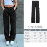 Kukombo - Y2K High Waist Cargo Pants Womens Baggy Pants