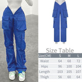 Kukombo - Y2K High Waist Cargo Pants Womens Baggy Pants