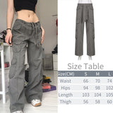 Kukombo - Y2K High Waist Cargo Pants Womens Baggy Pants