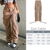 Kukombo - Y2K High Waist Cargo Pants Womens Baggy Pants