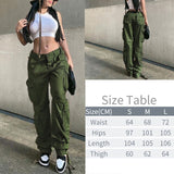 Kukombo - Y2K High Waist Cargo Pants Womens Baggy Pants