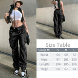 Kukombo - Y2K High Waist Cargo Pants Womens Baggy Pants