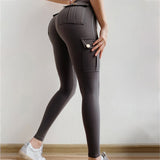 Kukombo - High Waist Push Up Polyester Workout Leggings Cargo Pants