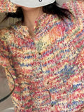 Kukombo Rainbow Front Button Cardigan