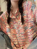 Kukombo Rainbow Front Button Cardigan