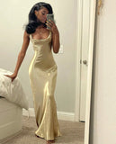 Kukombo Homecoming Dress Party Outfits Satin Slip Scarlet Sensation Dress