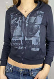 Kukombo Screen Print Zipper Hoodie