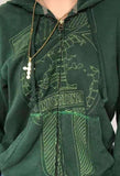 Kukombo Screen Print Zipper Hoodie