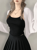 Kukombo Simple Long Sleeve Cropped Shrug Cardigan