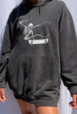 Kukombo Skull Skater Print Hoodie