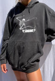 Kukombo Skull Skater Print Hoodie