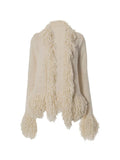 Kukombo Solid Color Tassel Splice Cardigan