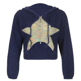 Kukombo Star Zip Up Knit Hoodie