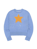 Kukombo Star Pattern Semi Sheer Knit Top