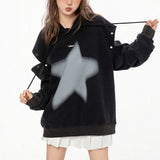 Kukombo Y2K Hoodie with Graffiti Star Print
