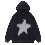 Kukombo Y2K Hoodie with Graffiti Star Print