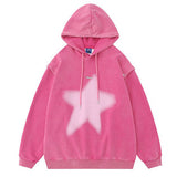 Kukombo Y2K Hoodie with Graffiti Star Print