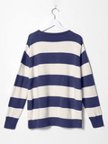 Kukombo Striped Crew Neck Knit Sweater