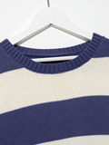 Kukombo Striped Crew Neck Knit Sweater