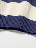 Kukombo Striped Crew Neck Knit Sweater