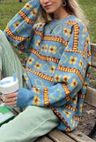 Kukombo Vintage Floral Jumper Sweater