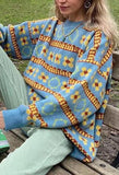 Kukombo Vintage Floral Jumper Sweater