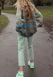 Kukombo Vintage Floral Jumper Sweater