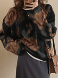 Kukombo Vintage Jacquard Fuzzy Knit Sweater