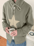 Kukombo Vintage Star Patch Baggy Zip Up Hoodie