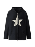 Kukombo Vintage Star Patch Baggy Zip Up Hoodie