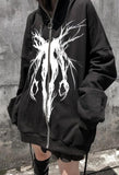 Kukombo Zipper Print Hoodie