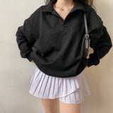 Kukombo Silhouette Boyfriend Polo Sweater