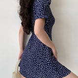 Kukombo Gwyneth Navy Wrap Dress