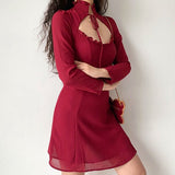 Kukombo Cordelia Hollow Mesh Dress