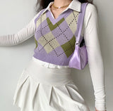 Kukombo Violette Pastel Knit Vest