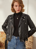 Kukombo Women Jacket Black Pu Leather