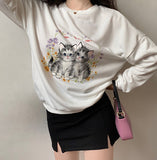 Kukombo Nana's Cat Pullover Sweater