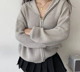 Kukombo Lounge Around Loose Zip Cardigan